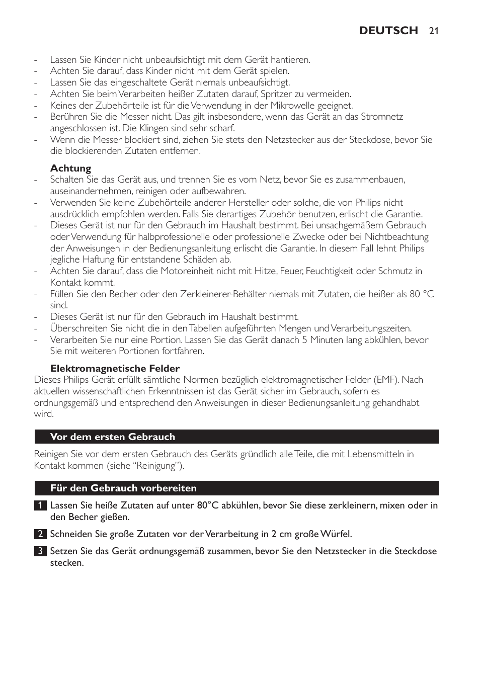 Philips Avance Collection Stabmixer User Manual | Page 21 / 116