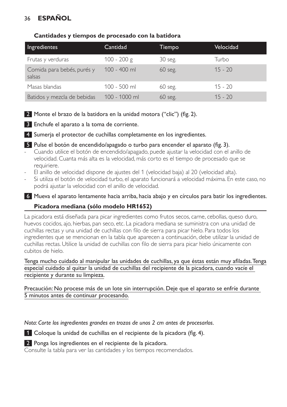 Philips Avance Collection Stabmixer User Manual | Page 36 / 116