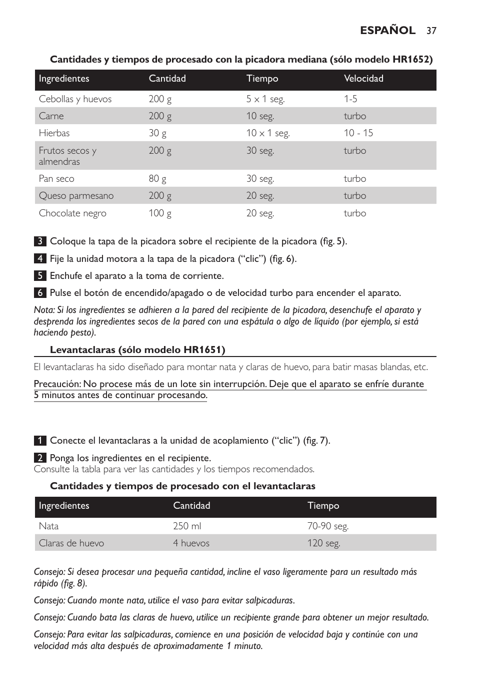 Philips Avance Collection Stabmixer User Manual | Page 37 / 116