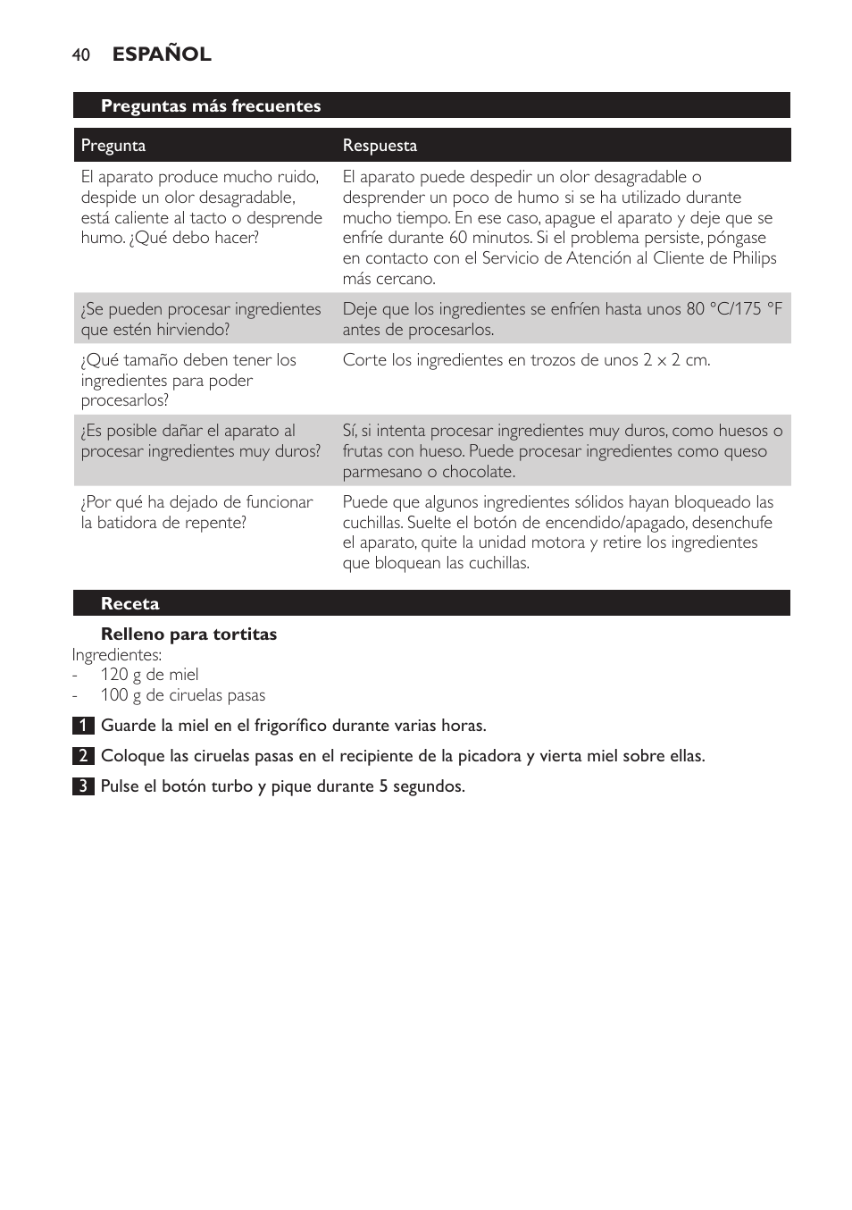 Philips Avance Collection Stabmixer User Manual | Page 40 / 116