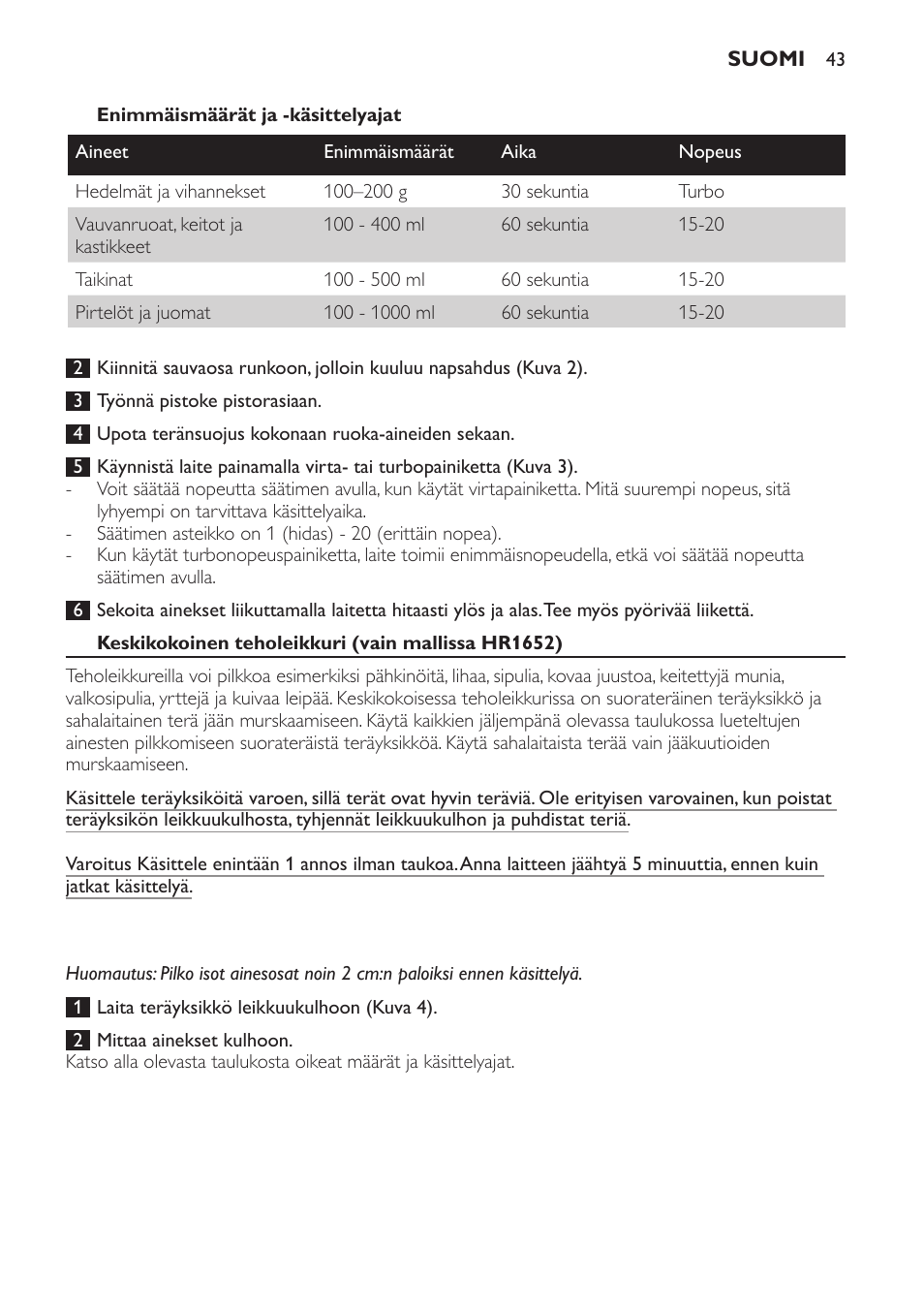 Philips Avance Collection Stabmixer User Manual | Page 43 / 116