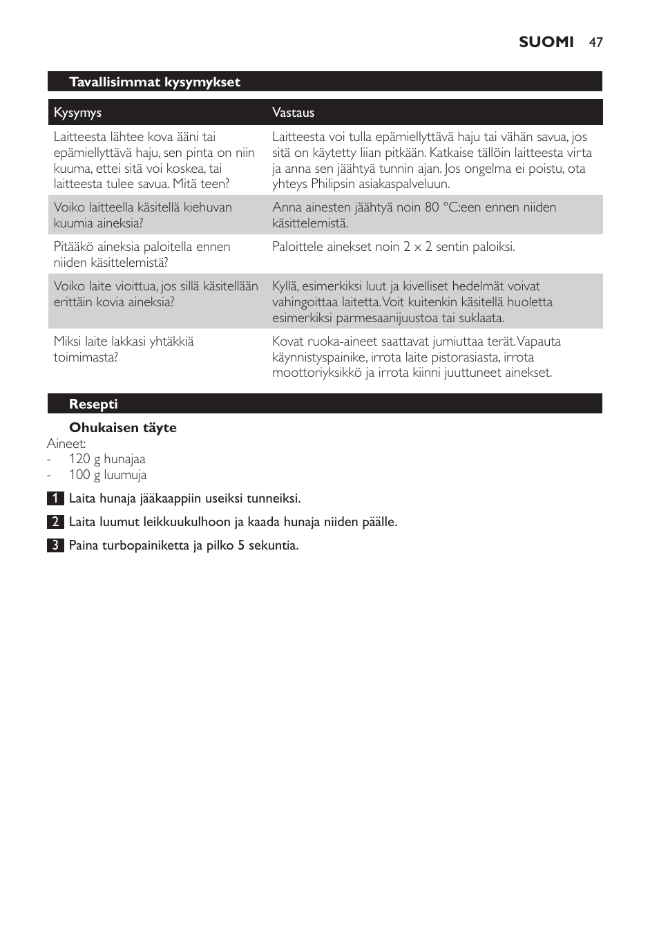 Philips Avance Collection Stabmixer User Manual | Page 47 / 116