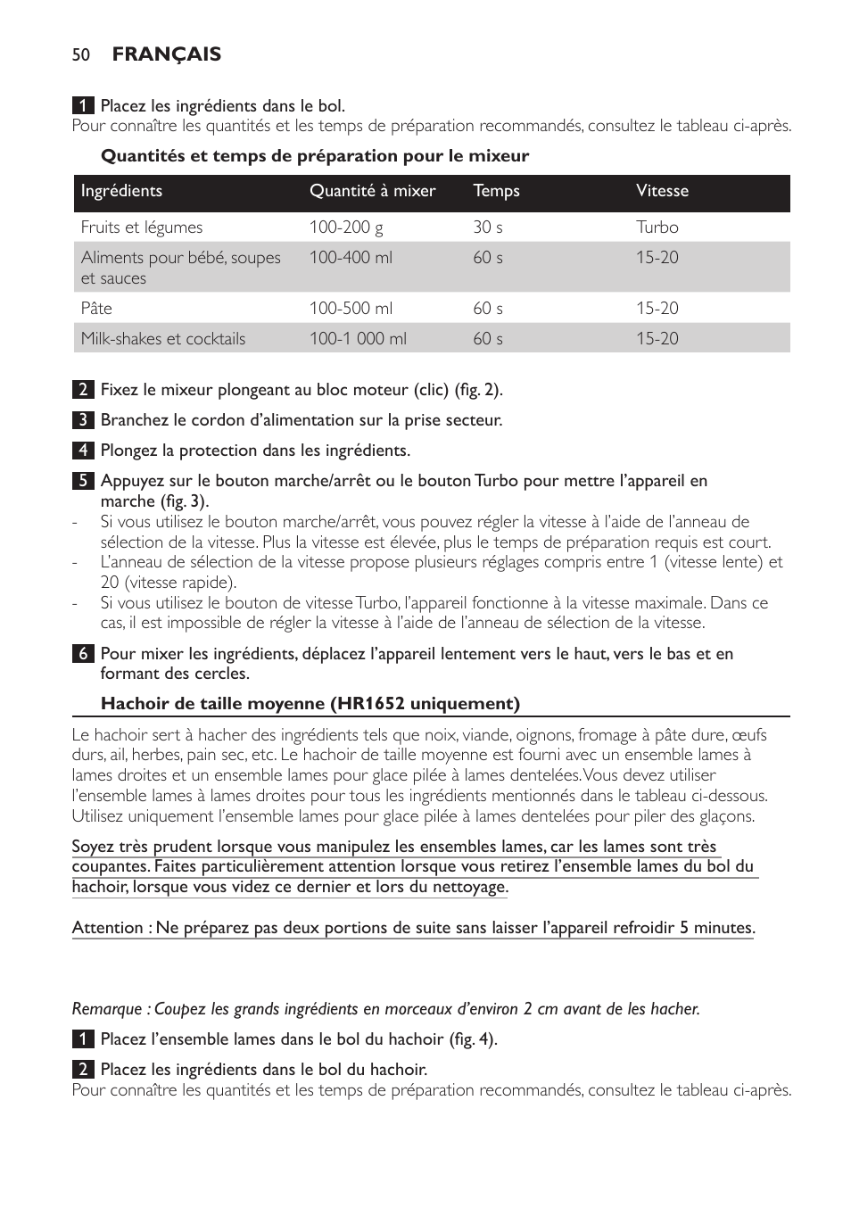 Philips Avance Collection Stabmixer User Manual | Page 50 / 116