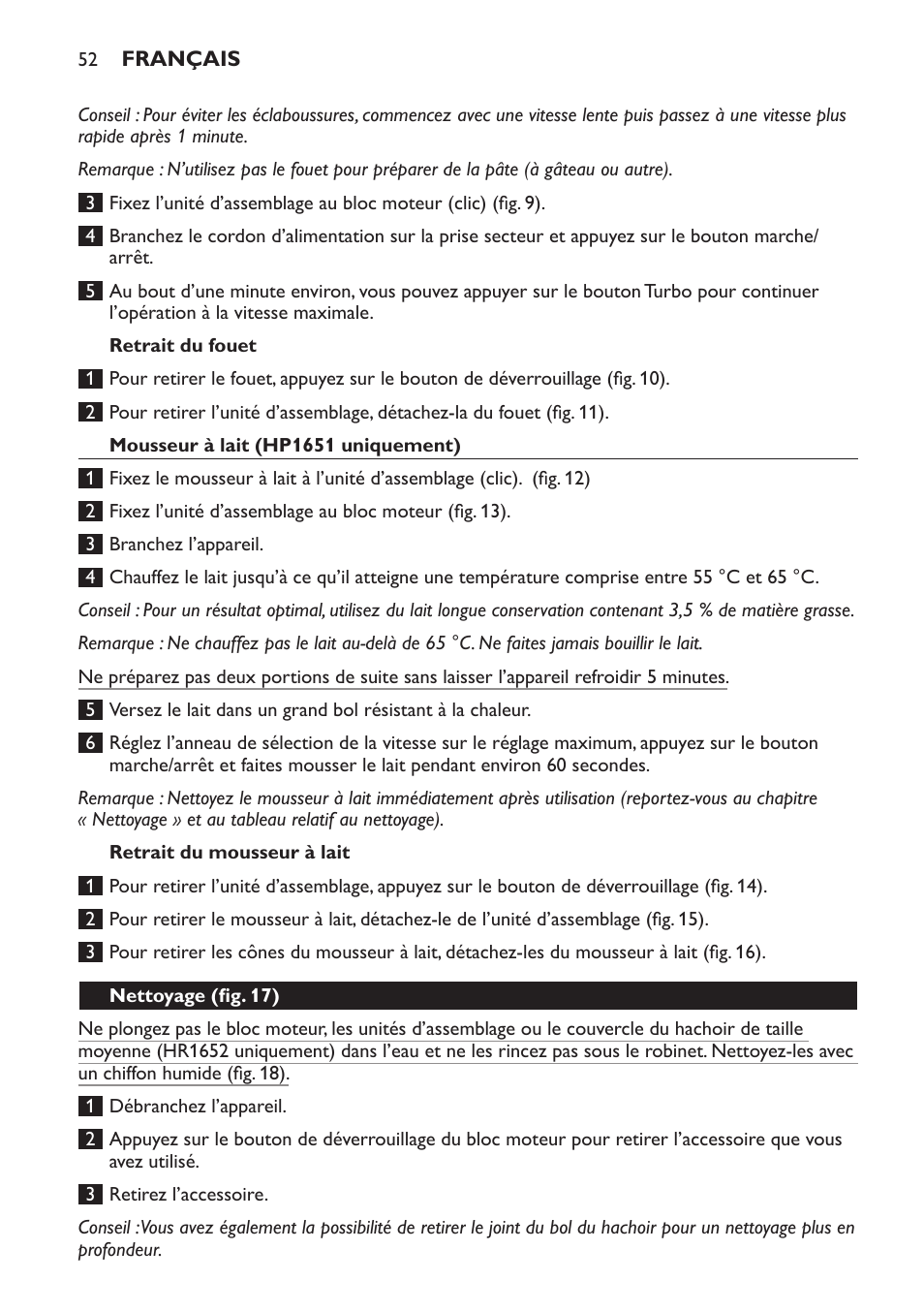 Philips Avance Collection Stabmixer User Manual | Page 52 / 116