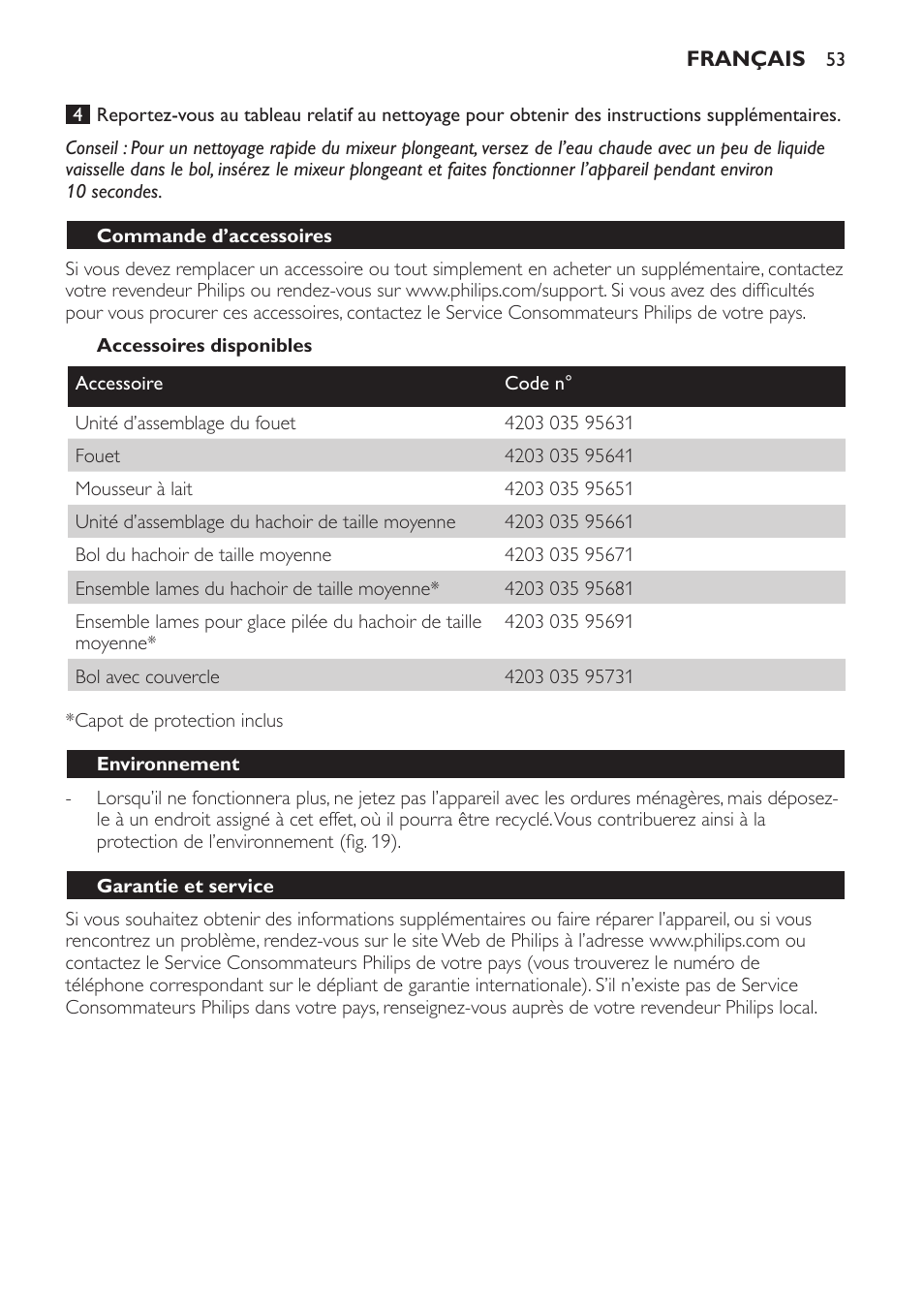 Philips Avance Collection Stabmixer User Manual | Page 53 / 116