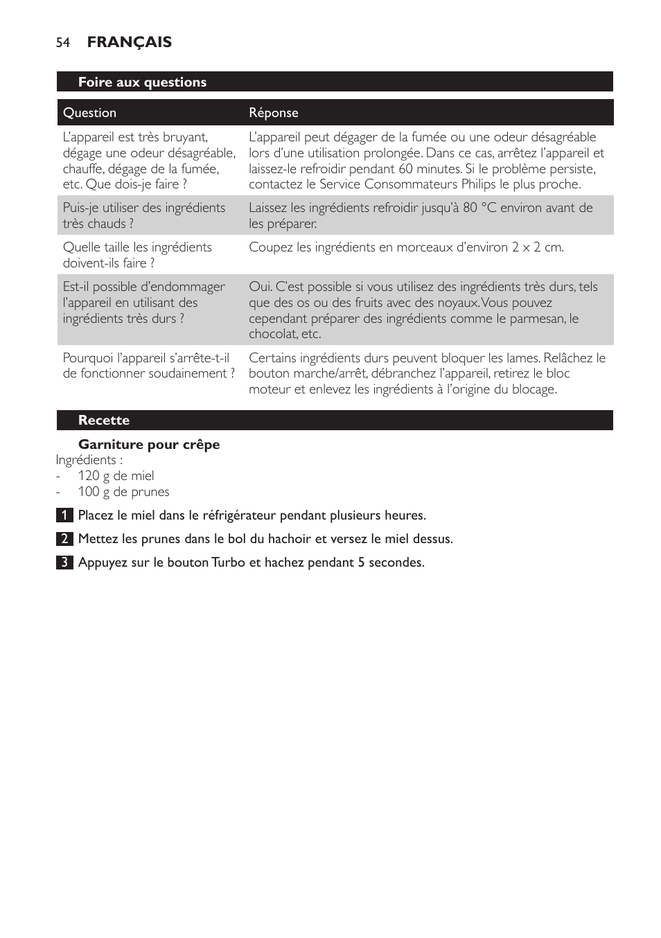 Philips Avance Collection Stabmixer User Manual | Page 54 / 116