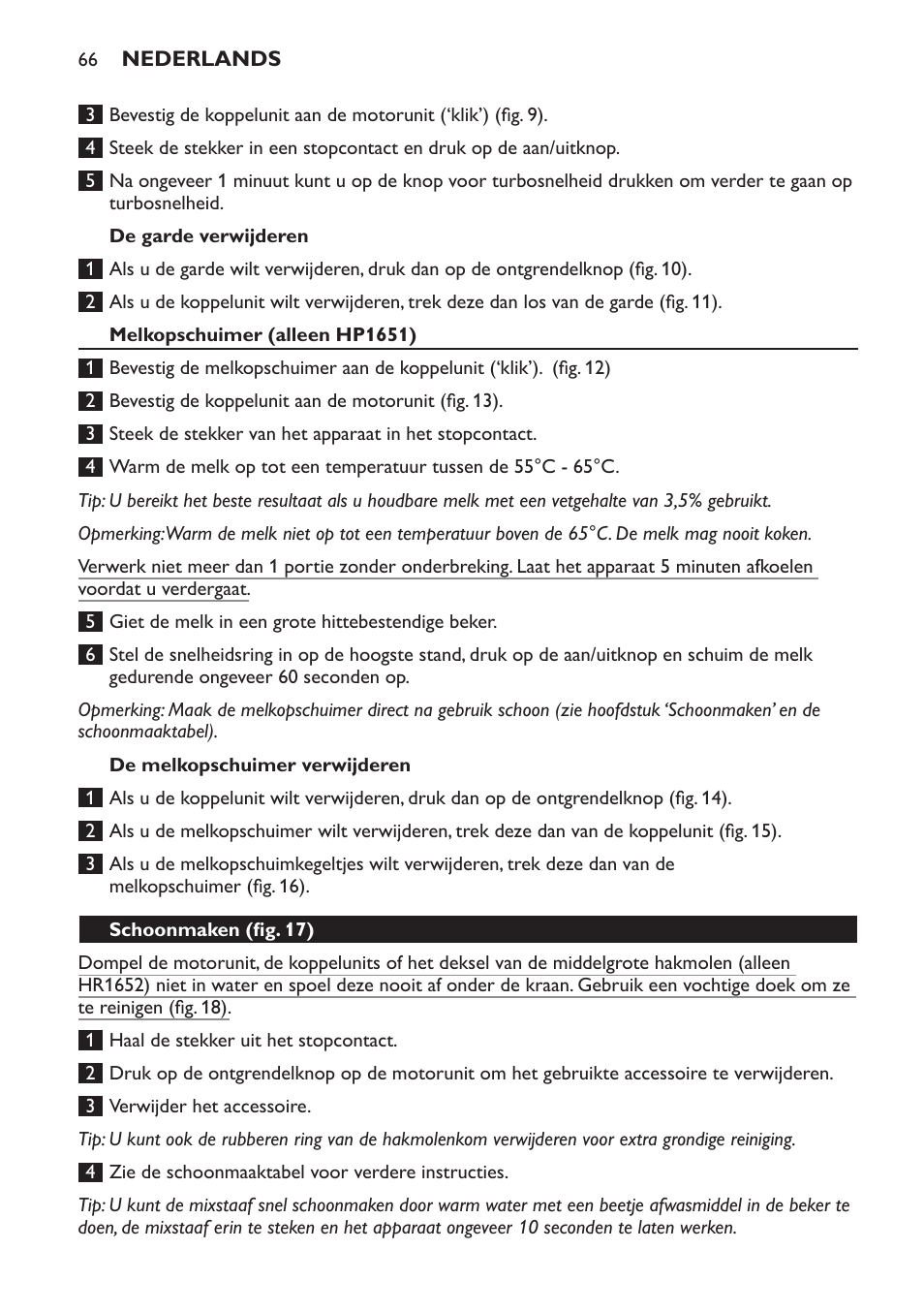 Philips Avance Collection Stabmixer User Manual | Page 66 / 116
