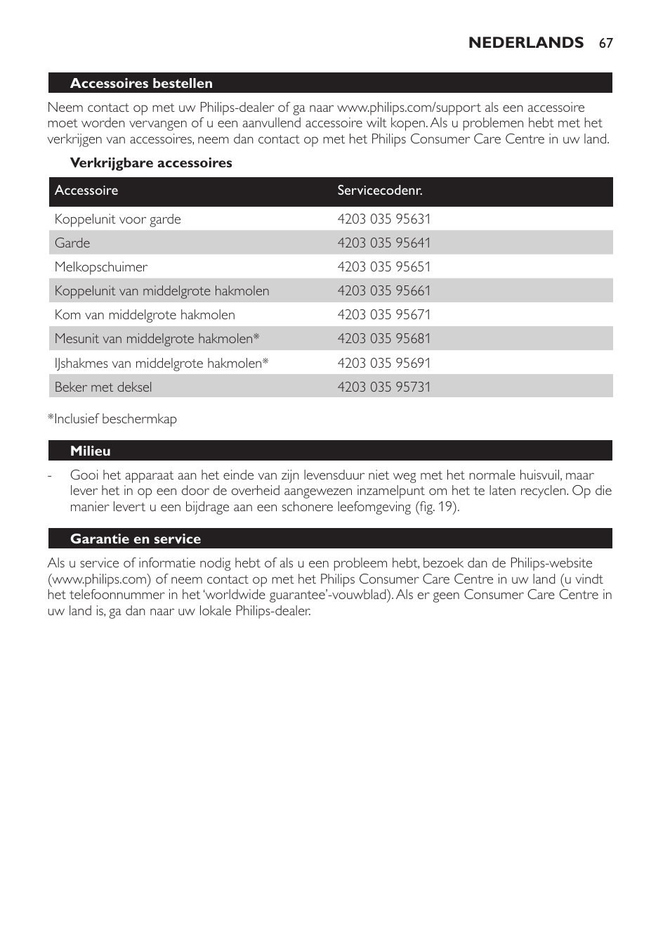 Philips Avance Collection Stabmixer User Manual | Page 67 / 116