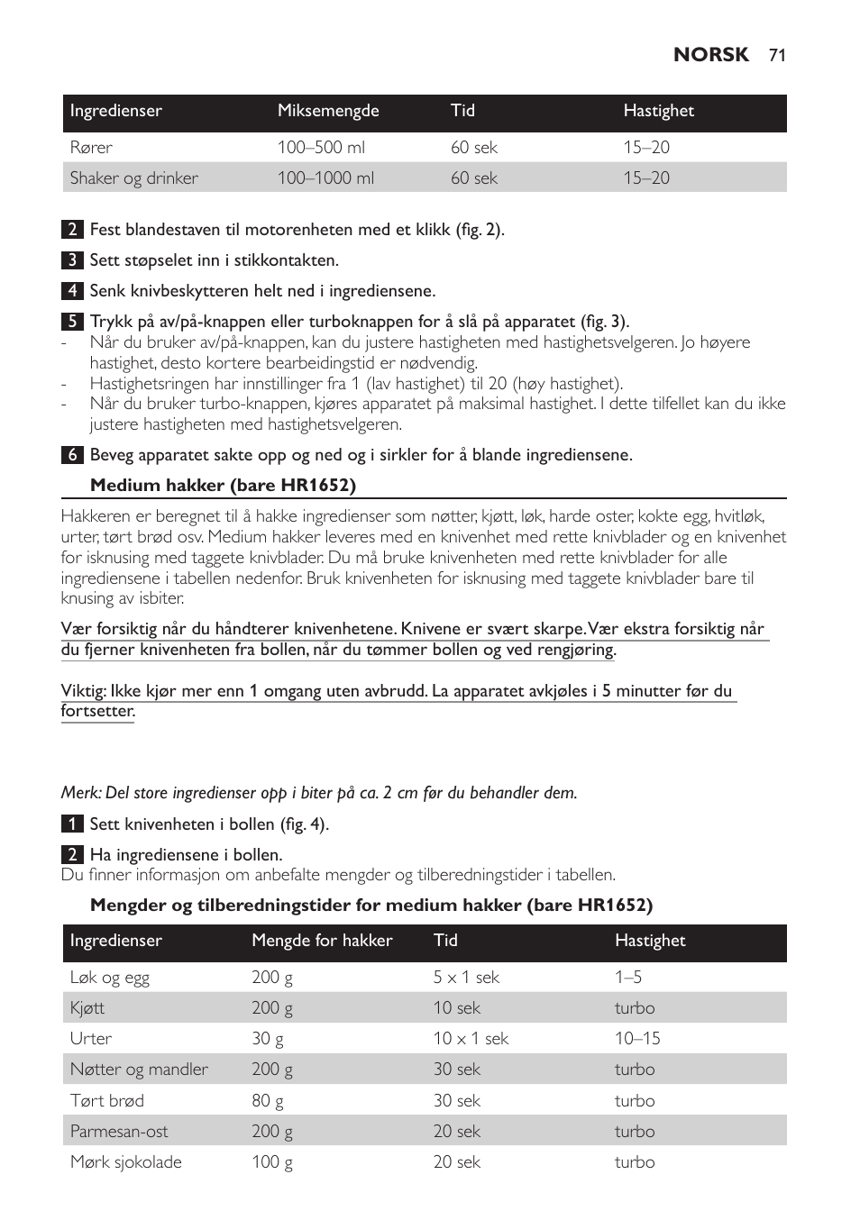 Philips Avance Collection Stabmixer User Manual | Page 71 / 116