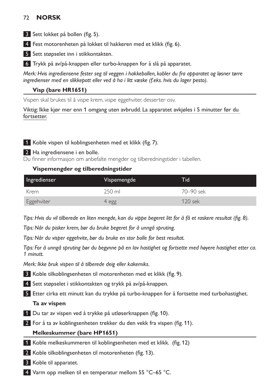 Philips Avance Collection Stabmixer User Manual | Page 72 / 116