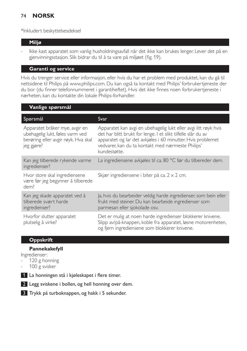 Philips Avance Collection Stabmixer User Manual | Page 74 / 116