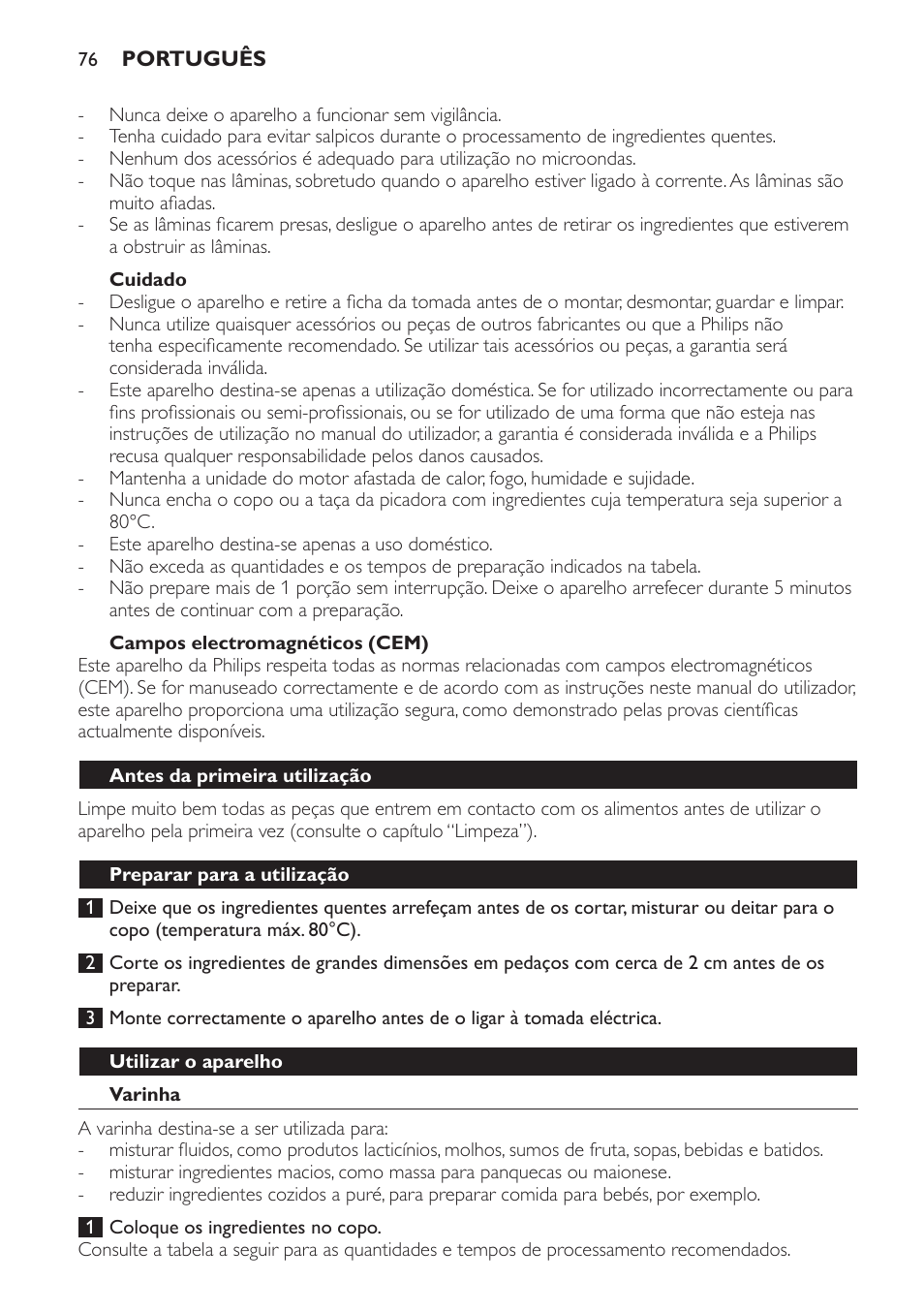 Philips Avance Collection Stabmixer User Manual | Page 76 / 116