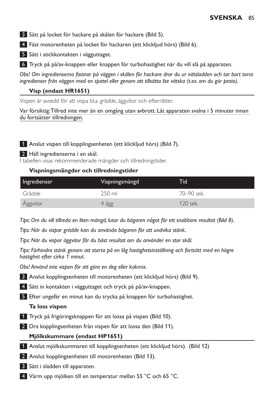 Philips Avance Collection Stabmixer User Manual | Page 85 / 116