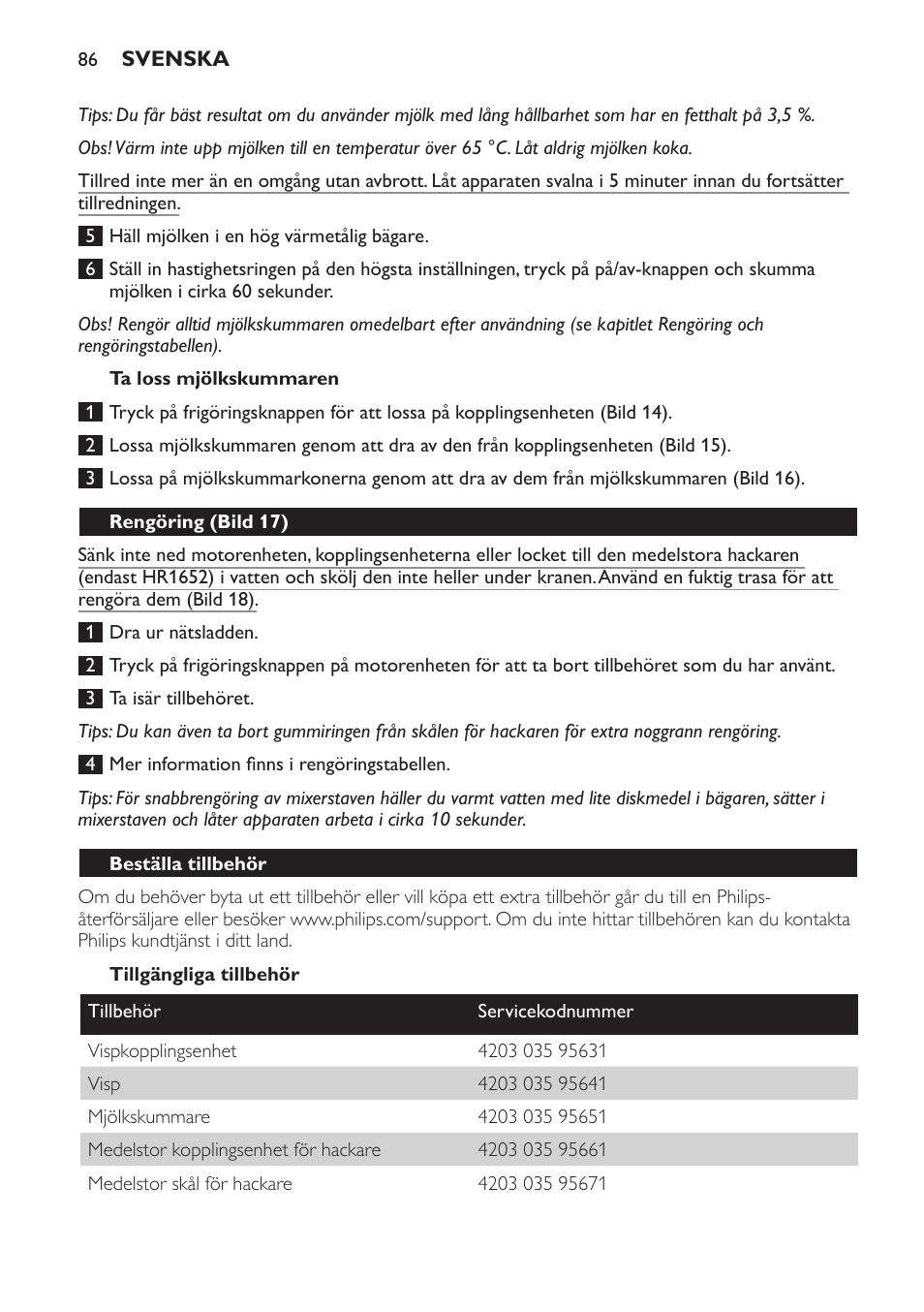 Philips Avance Collection Stabmixer User Manual | Page 86 / 116