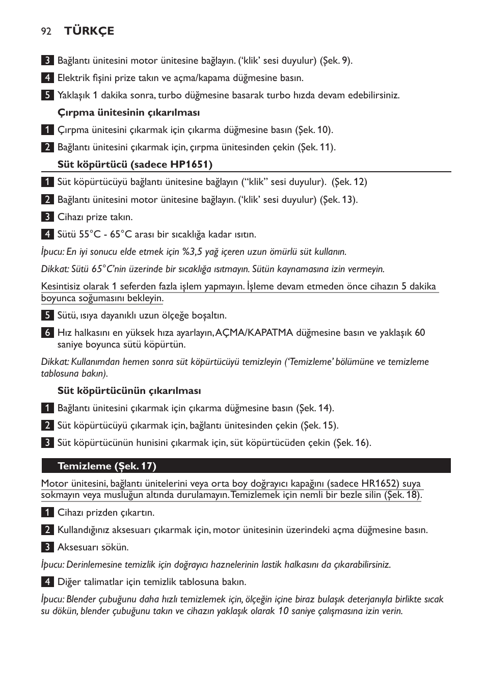 Philips Avance Collection Stabmixer User Manual | Page 92 / 116