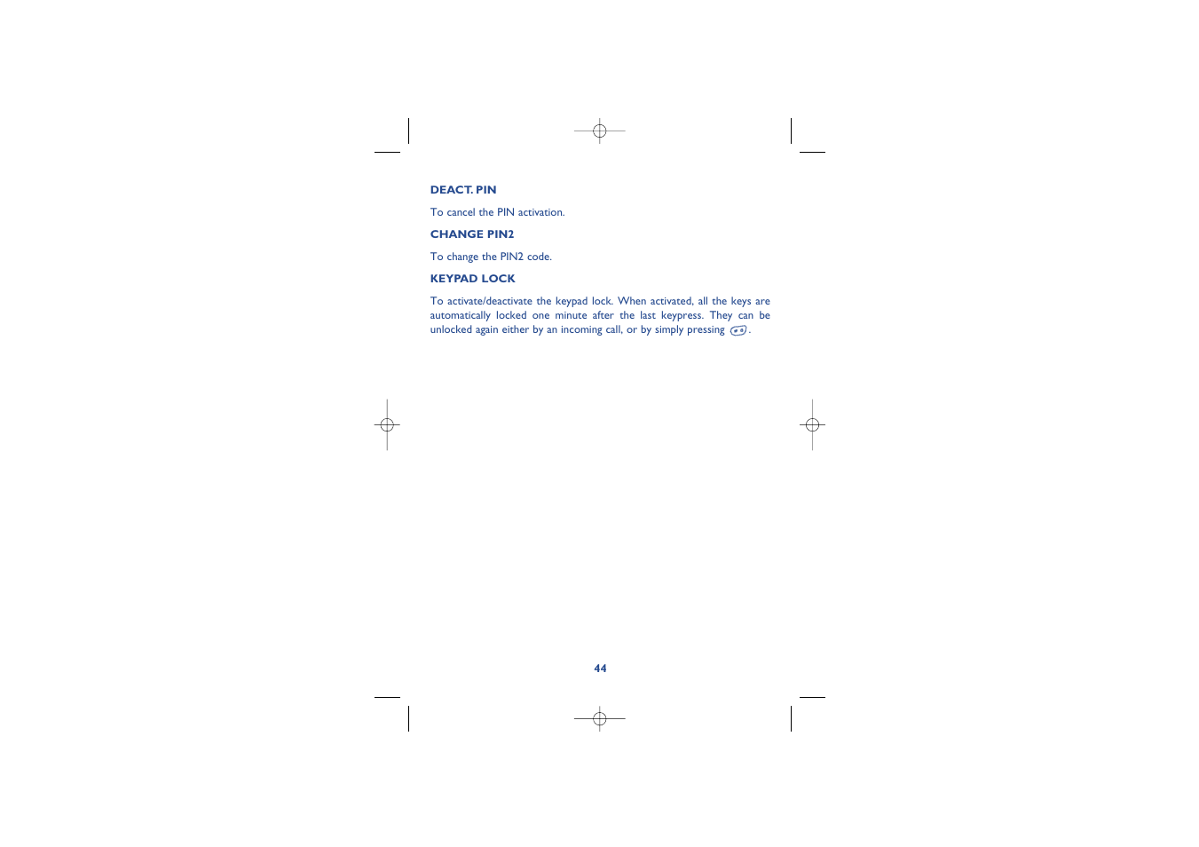 Alcatel Carrier Internetworking Solutions Alcatel 8 Series IPTouch 4068 User Manual | Page 46 / 62