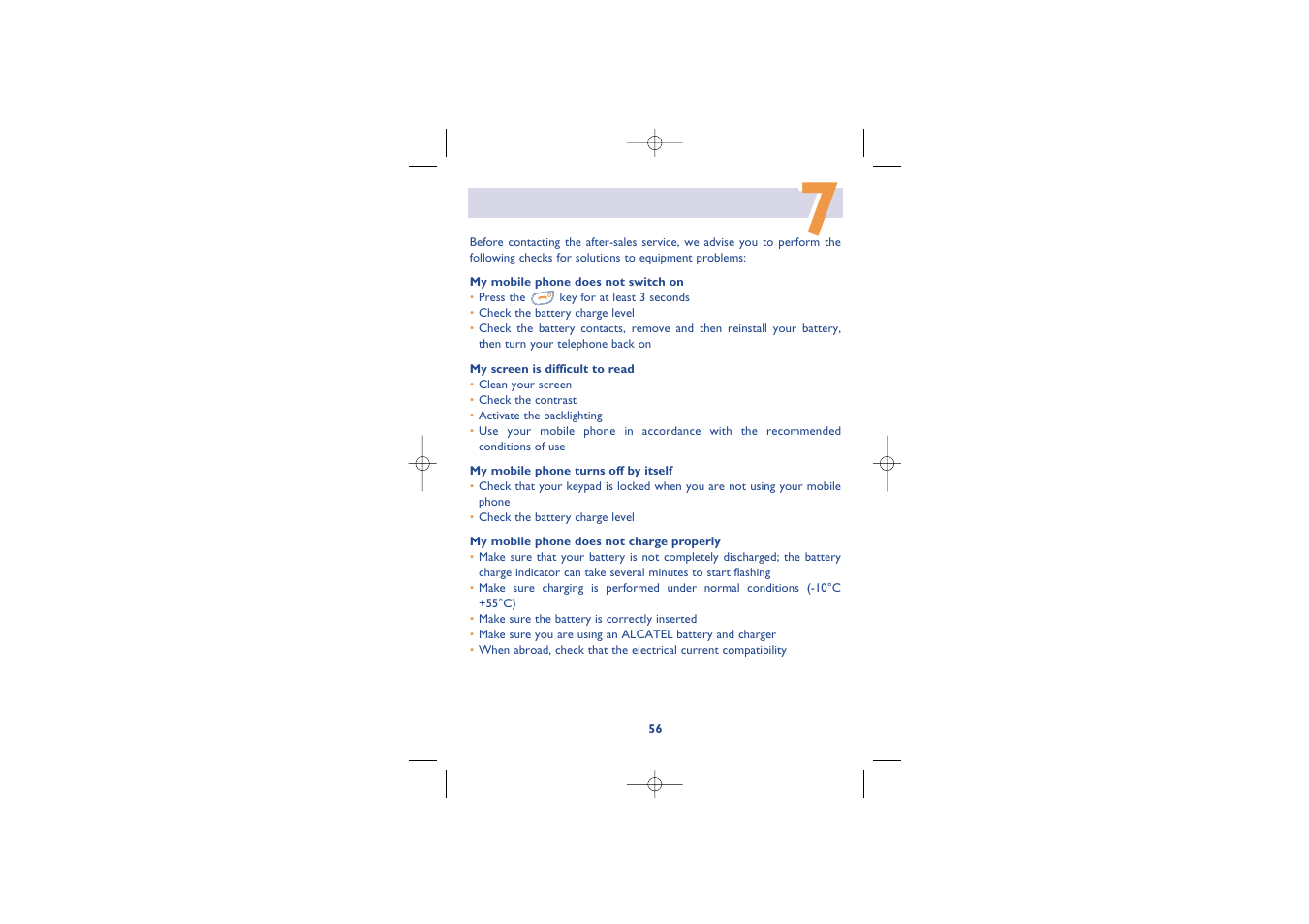 Troubleshooting | Alcatel Carrier Internetworking Solutions Alcatel 8 Series IPTouch 4068 User Manual | Page 58 / 62