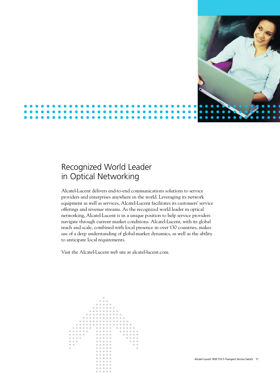 Recognized world leader in optical networking | Alcatel Carrier Internetworking Solutions 1850 TSS-5 User Manual | Page 11 / 12