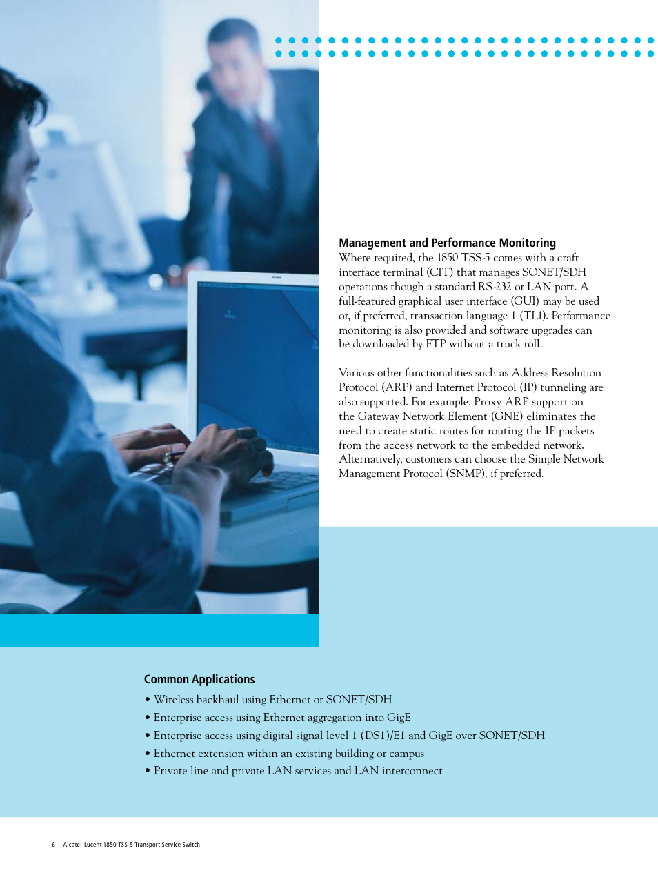 Alcatel Carrier Internetworking Solutions 1850 TSS-5 User Manual | Page 6 / 12