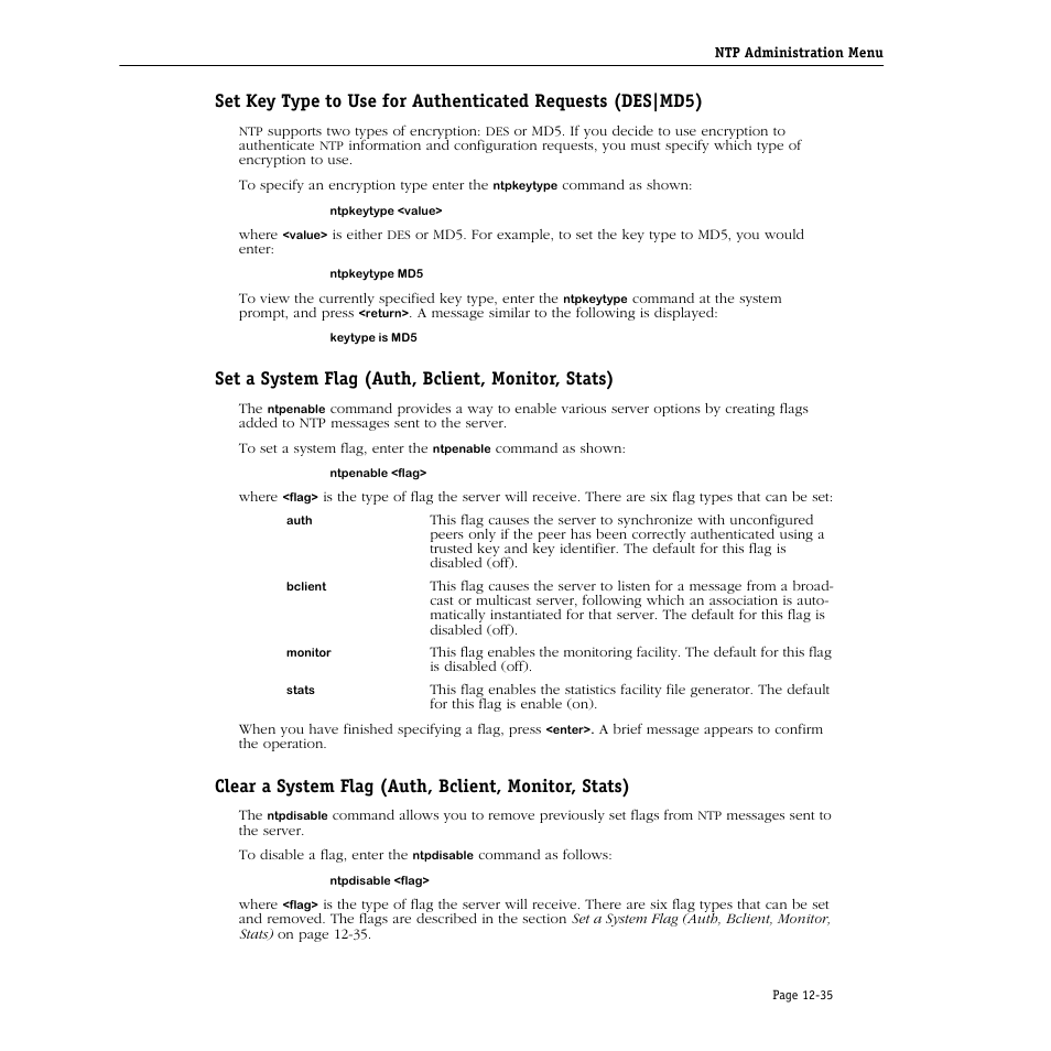 Set a system flag (auth, bclient, monitor, stats) | Alcatel Carrier Internetworking Solutions Omni Switch/Router User Manual | Page 313 / 1100