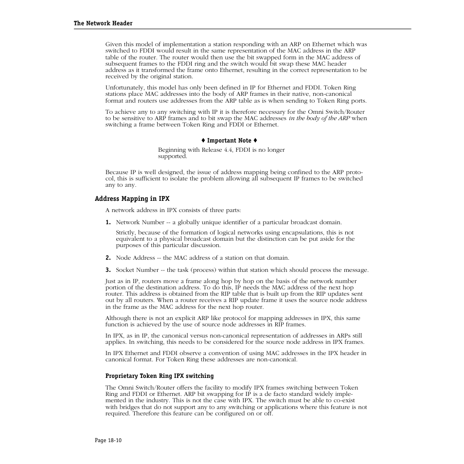 Address mapping in ipx, Address mapping in ipx -10 | Alcatel Carrier Internetworking Solutions Omni Switch/Router User Manual | Page 506 / 1100