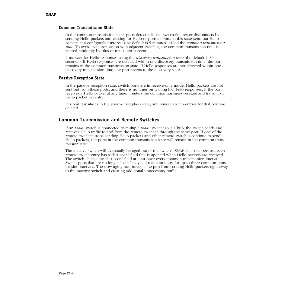 Common transmission state, Passive reception state, Common transmission and remote switches | Common transmission and remote switches -4 | Alcatel Carrier Internetworking Solutions Omni Switch/Router User Manual | Page 650 / 1100