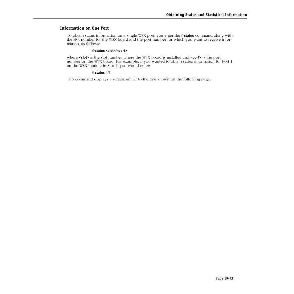 Information on one port, Information on one port -43 | Alcatel Carrier Internetworking Solutions Omni Switch/Router User Manual | Page 915 / 1100