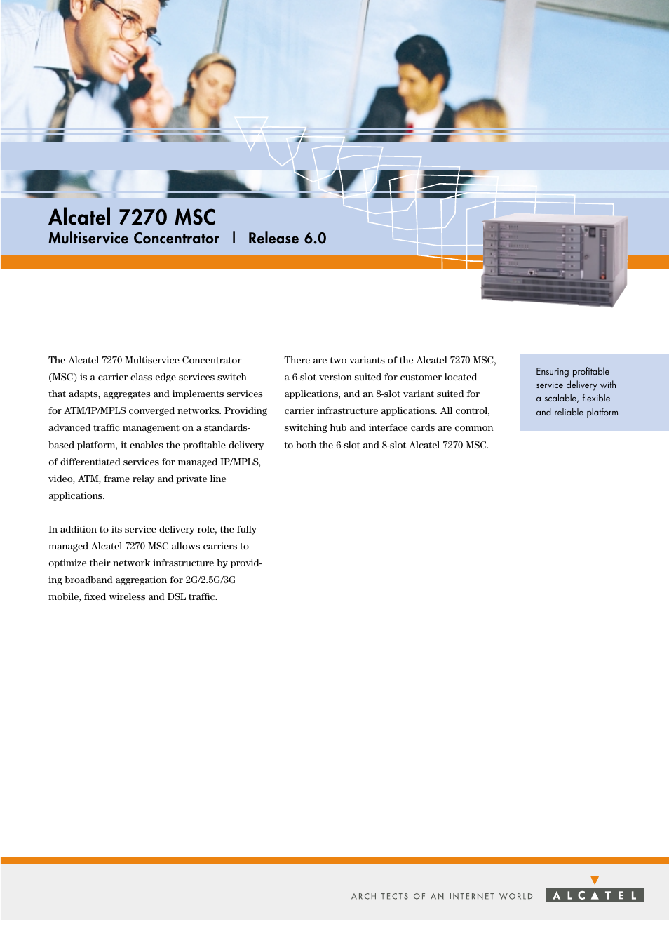 Alcatel Carrier Internetworking Solutions 7270 MSC User Manual | 4 pages