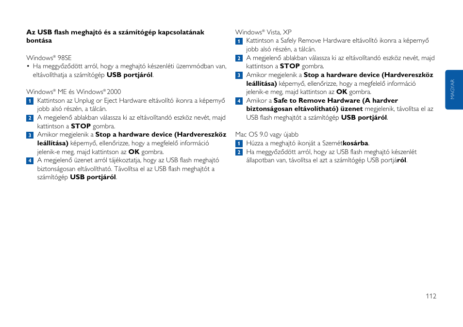 Philips USB-Flashlaufwerk User Manual | Page 112 / 130