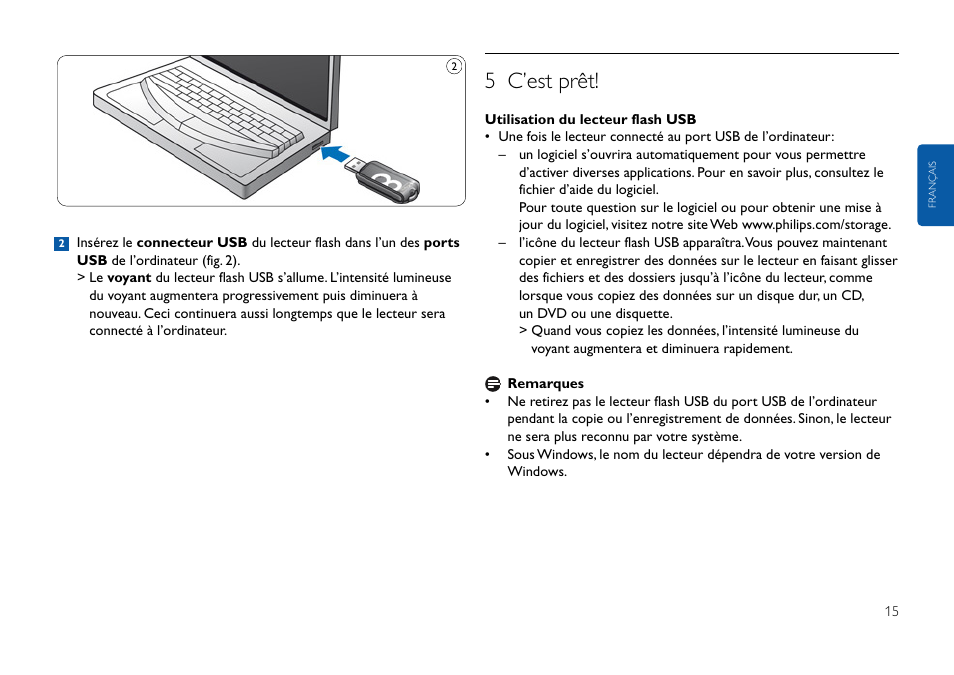 5 c’est prêt | Philips USB-Flashlaufwerk User Manual | Page 15 / 130