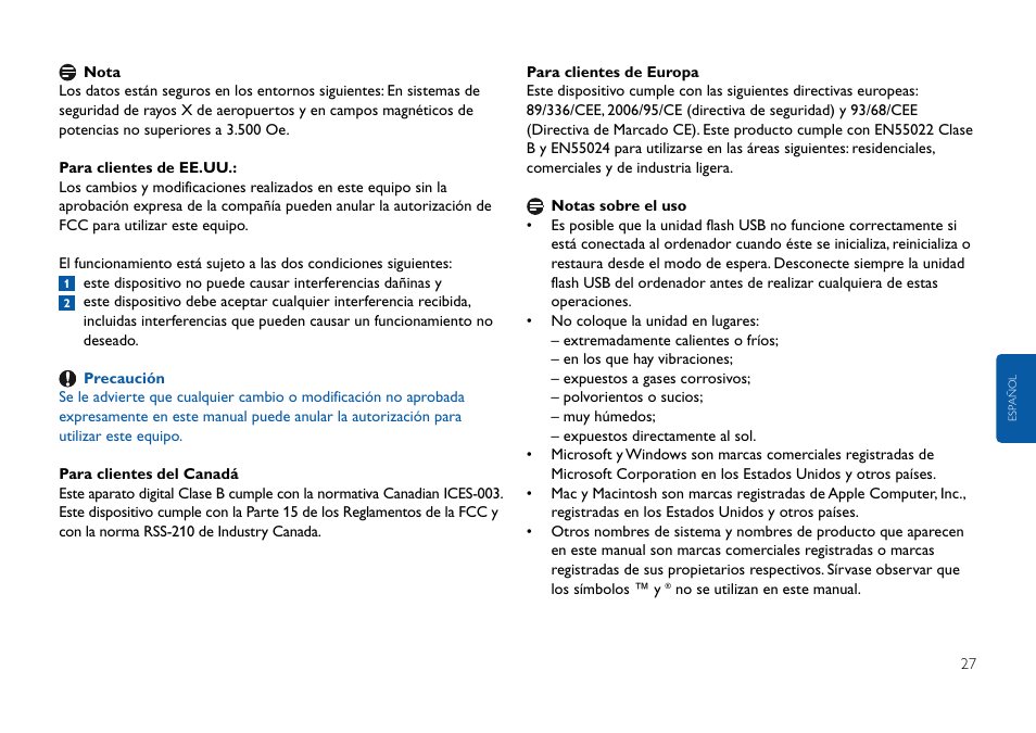 Philips USB-Flashlaufwerk User Manual | Page 27 / 130