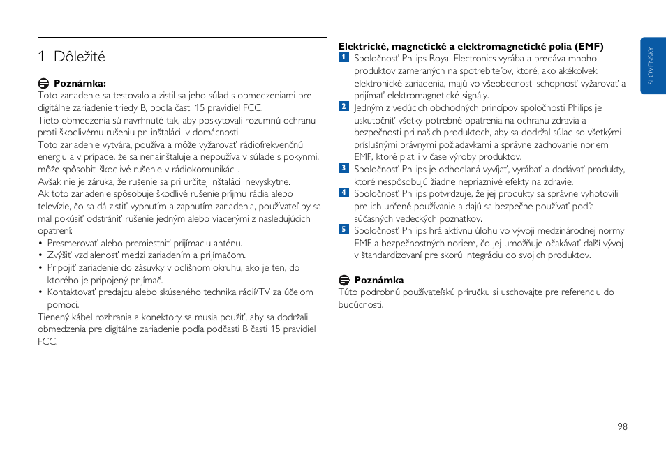 Vivid edition, Kliknite sem, 1 dôležité | Philips USB-Flashlaufwerk User Manual | Page 98 / 130