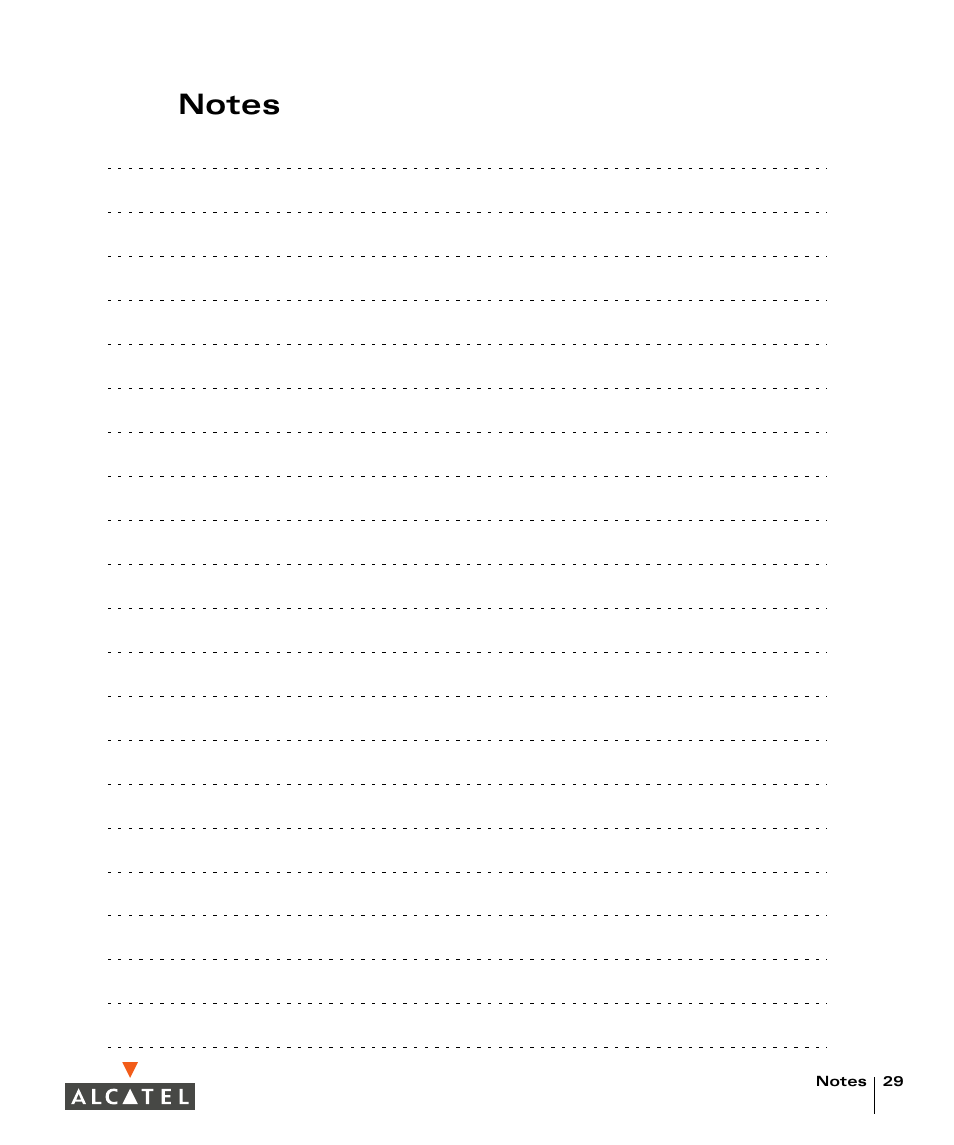 Notes | Alcatel Carrier Internetworking Solutions Alcatel OmniAccess 4324 User Manual | Page 43 / 44