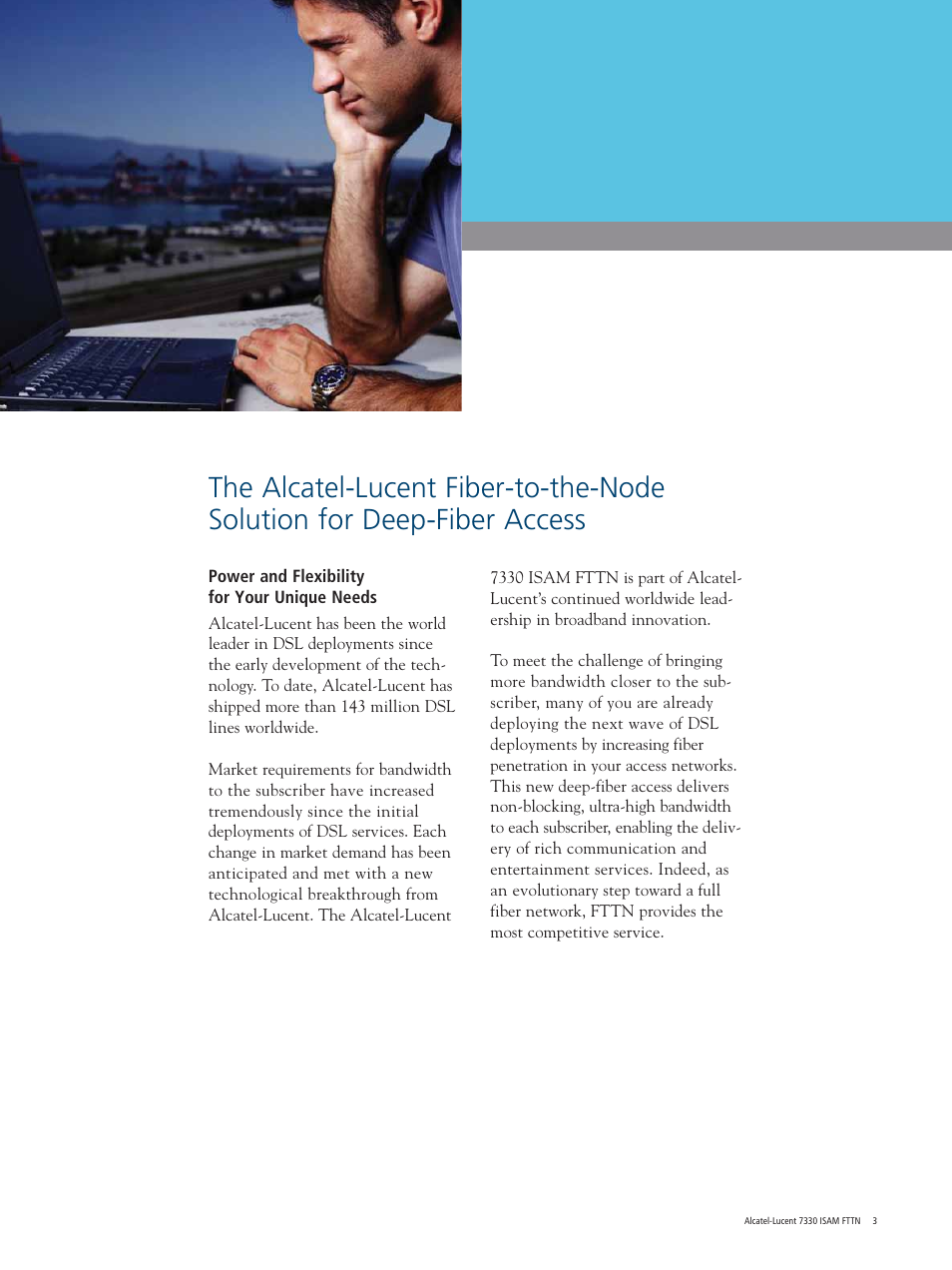 Alcatel Carrier Internetworking Solutions ISAM FTTN 7330 User Manual | Page 3 / 16
