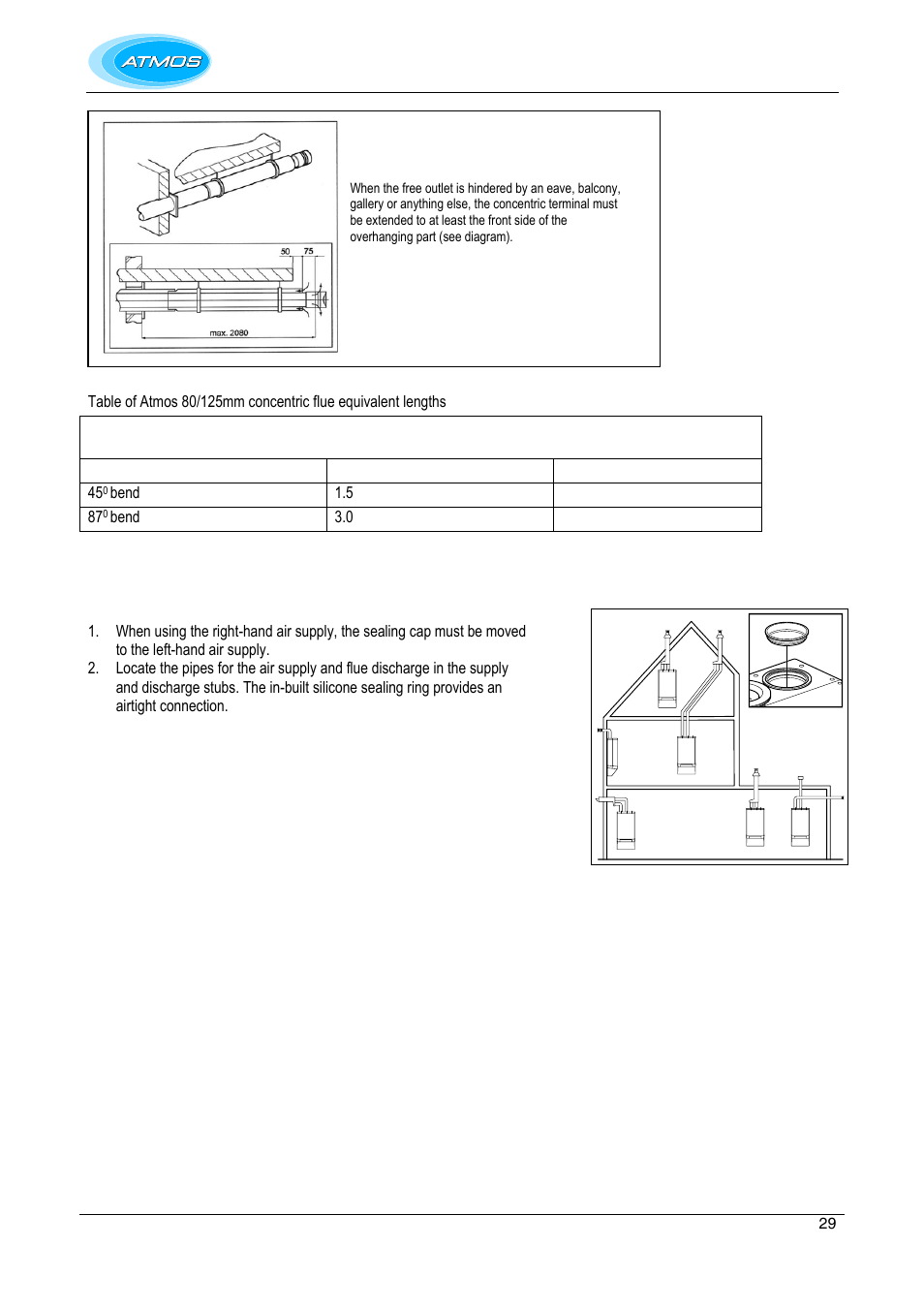 Twin-pipe connection | Atmos Energy INTERCOMBI HE32 User Manual | Page 29 / 60
