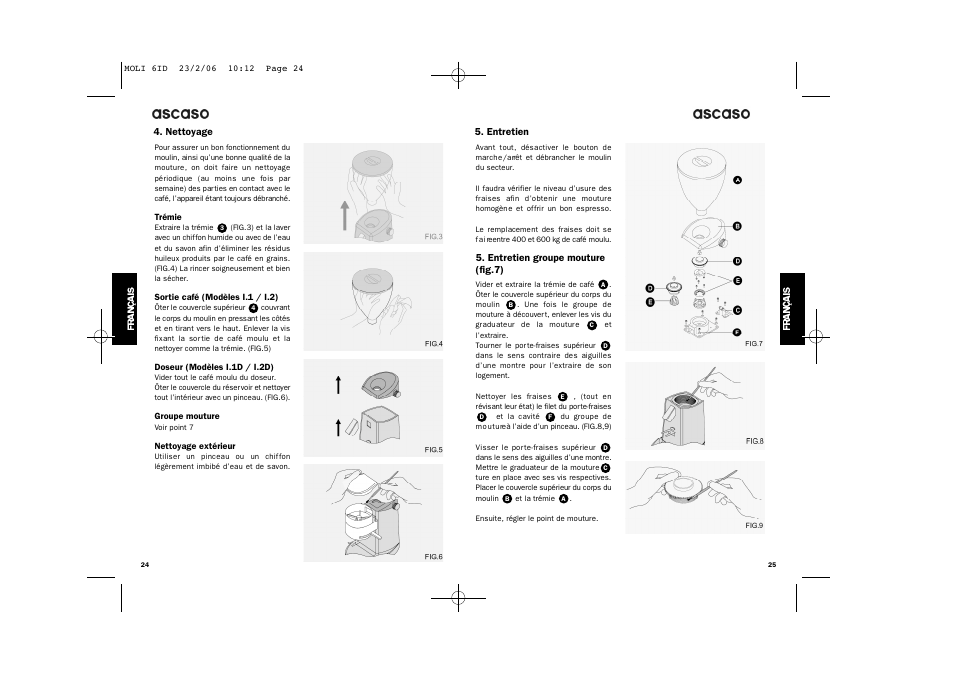 Ascaso Factory ESPRESSO COFFEE GRINDER User Manual | Page 14 / 28