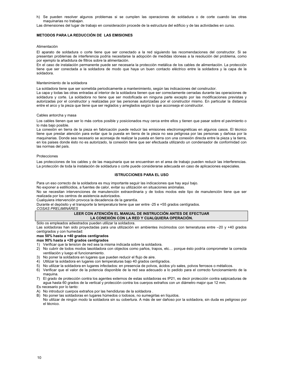 ArcOne Inverter Power Sources User Manual | Page 10 / 24