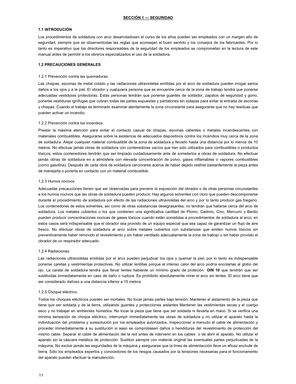 ArcOne Inverter Power Sources User Manual | Page 11 / 24