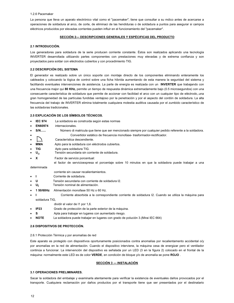 ArcOne Inverter Power Sources User Manual | Page 12 / 24