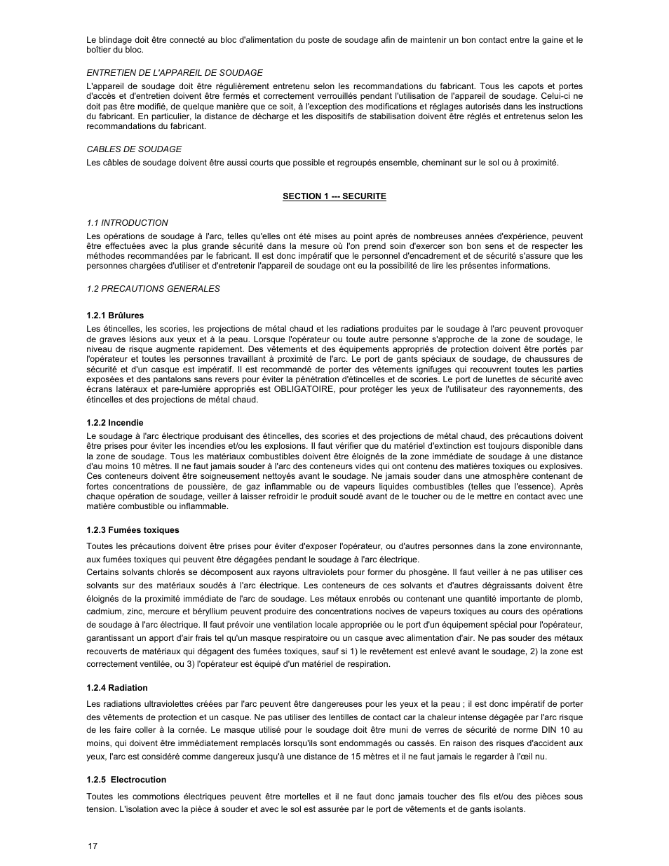ArcOne Inverter Power Sources User Manual | Page 17 / 24