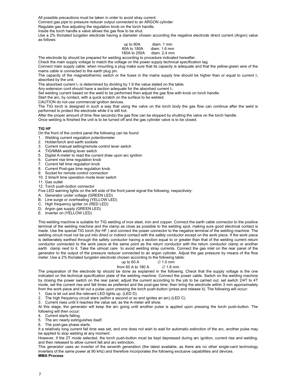 ArcOne Inverter Power Sources User Manual | Page 7 / 24