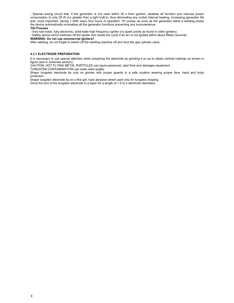 ArcOne Inverter Power Sources User Manual | Page 8 / 24