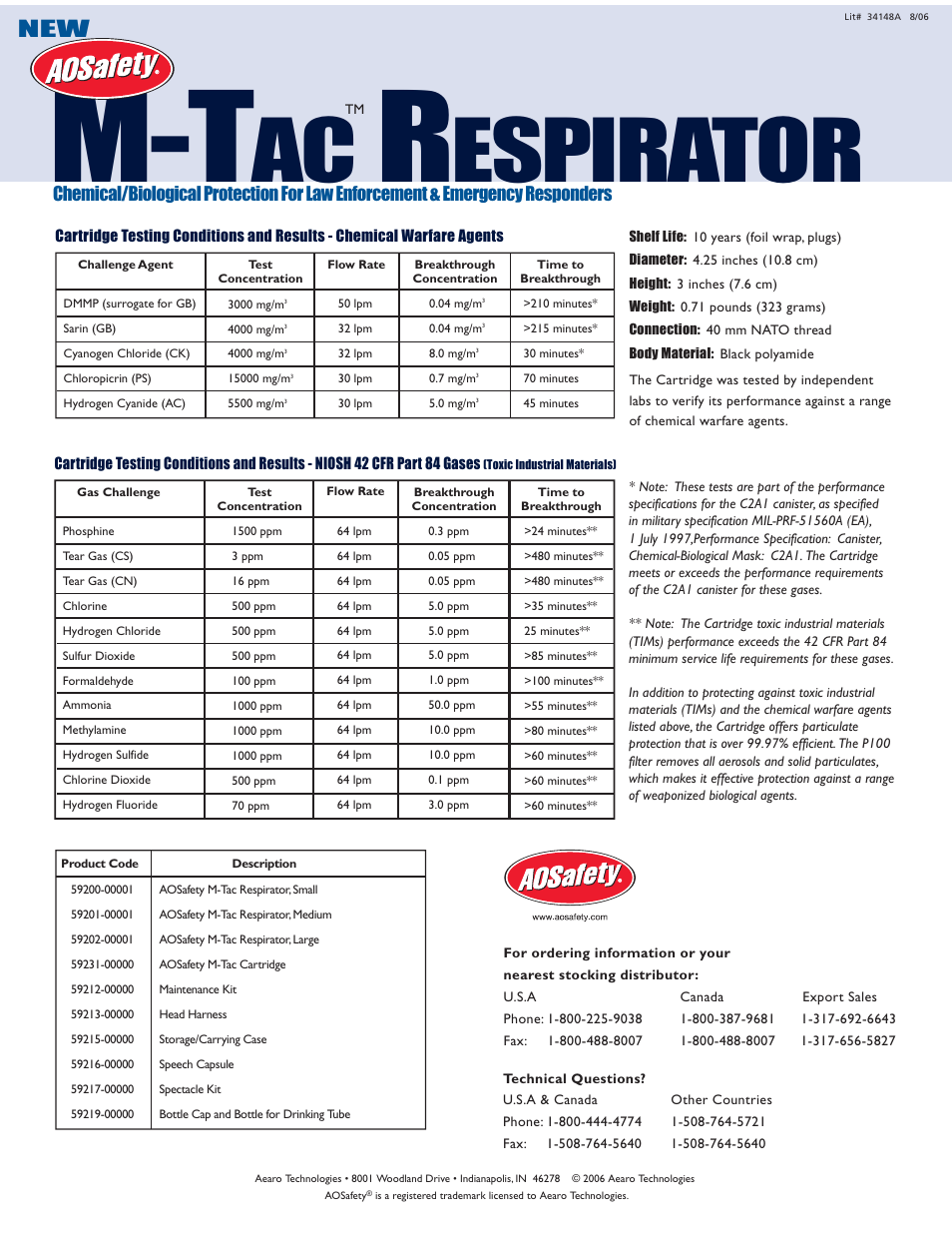 Espirator | AOSafety M-Tac User Manual | Page 2 / 2