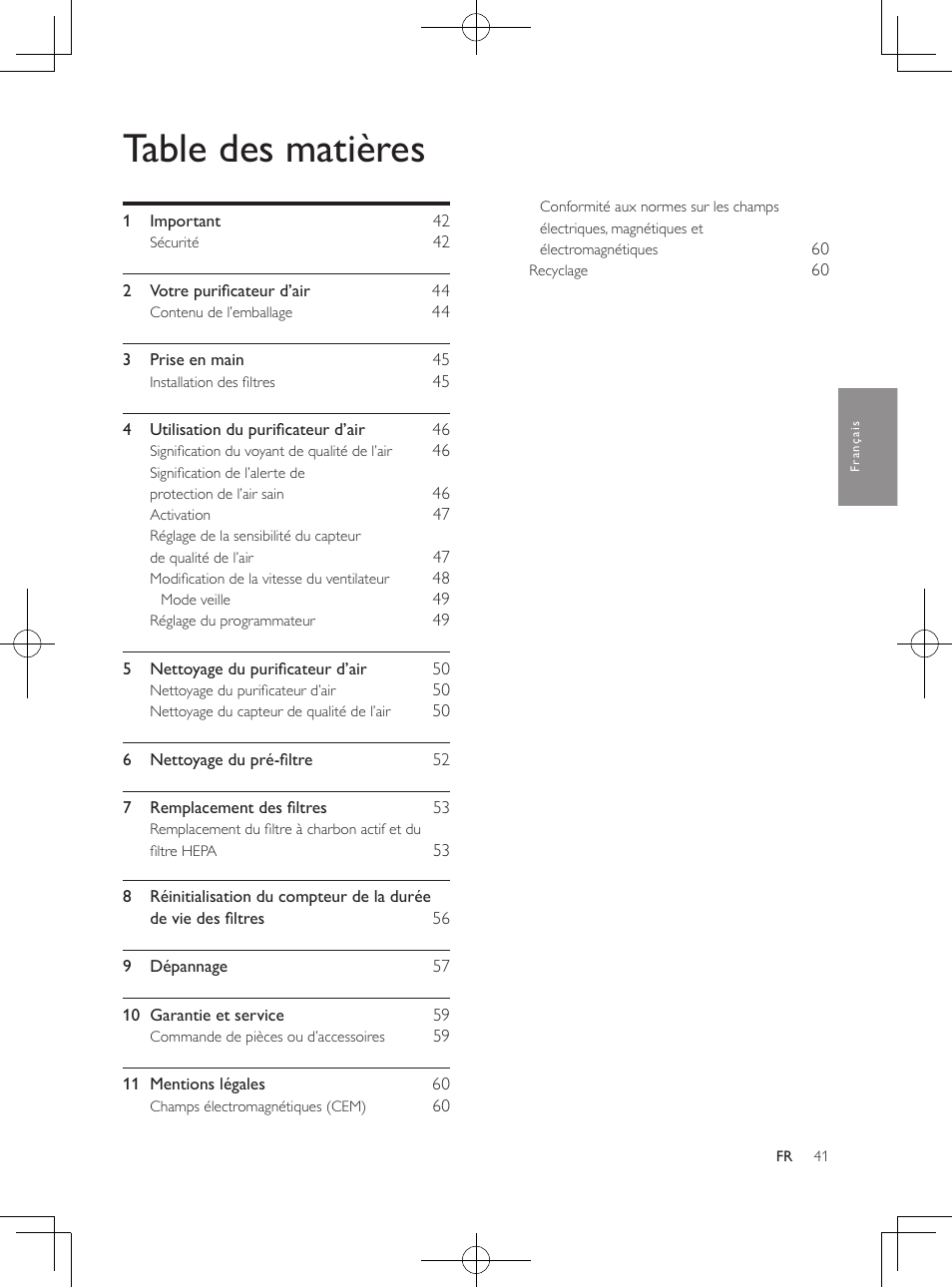 Philips Luftreiniger User Manual | Page 41 / 100