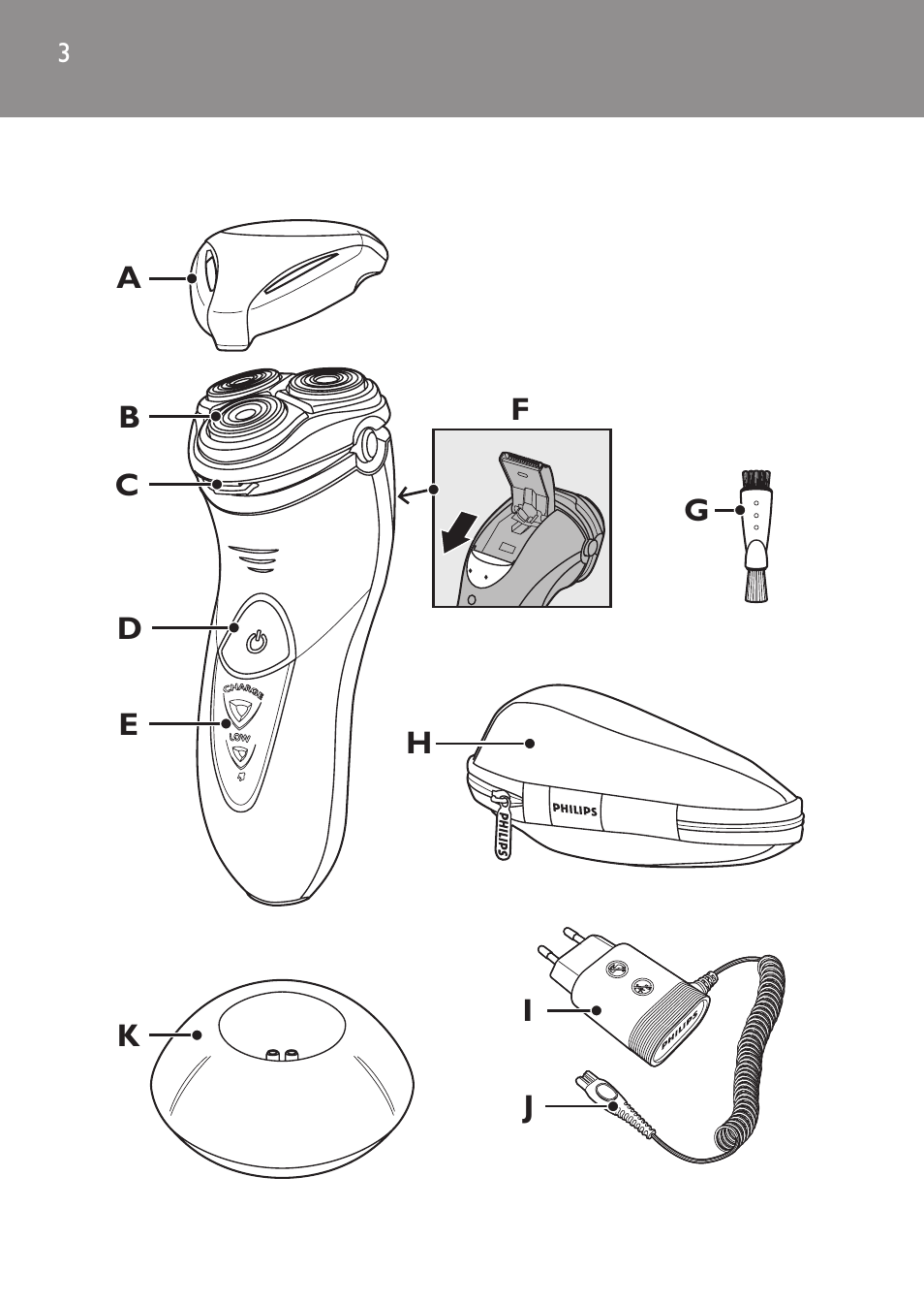 Philips SHAVER Series 3000 Elektrorasierer User Manual | 124 pages