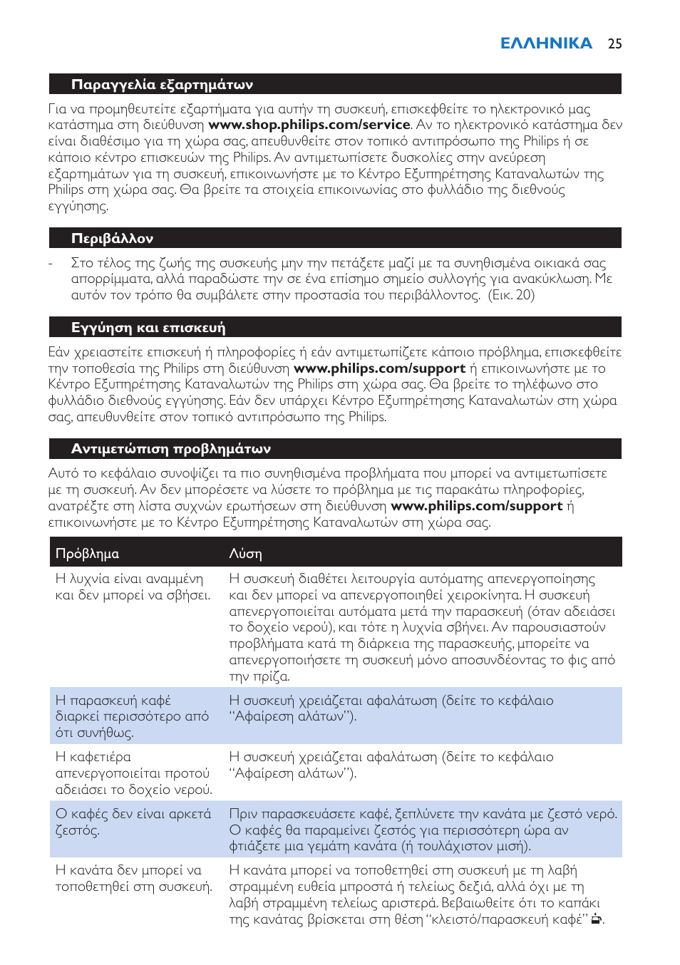 Philips Viva Kaffeemaschine User Manual | Page 25 / 84