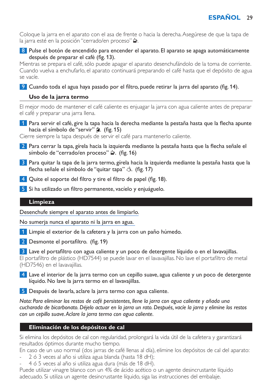 Philips Viva Kaffeemaschine User Manual | Page 29 / 84