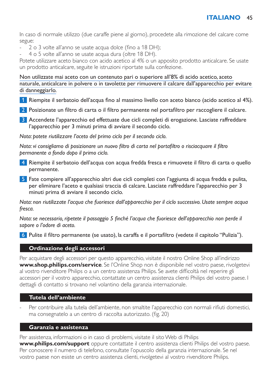 Philips Viva Kaffeemaschine User Manual | Page 45 / 84