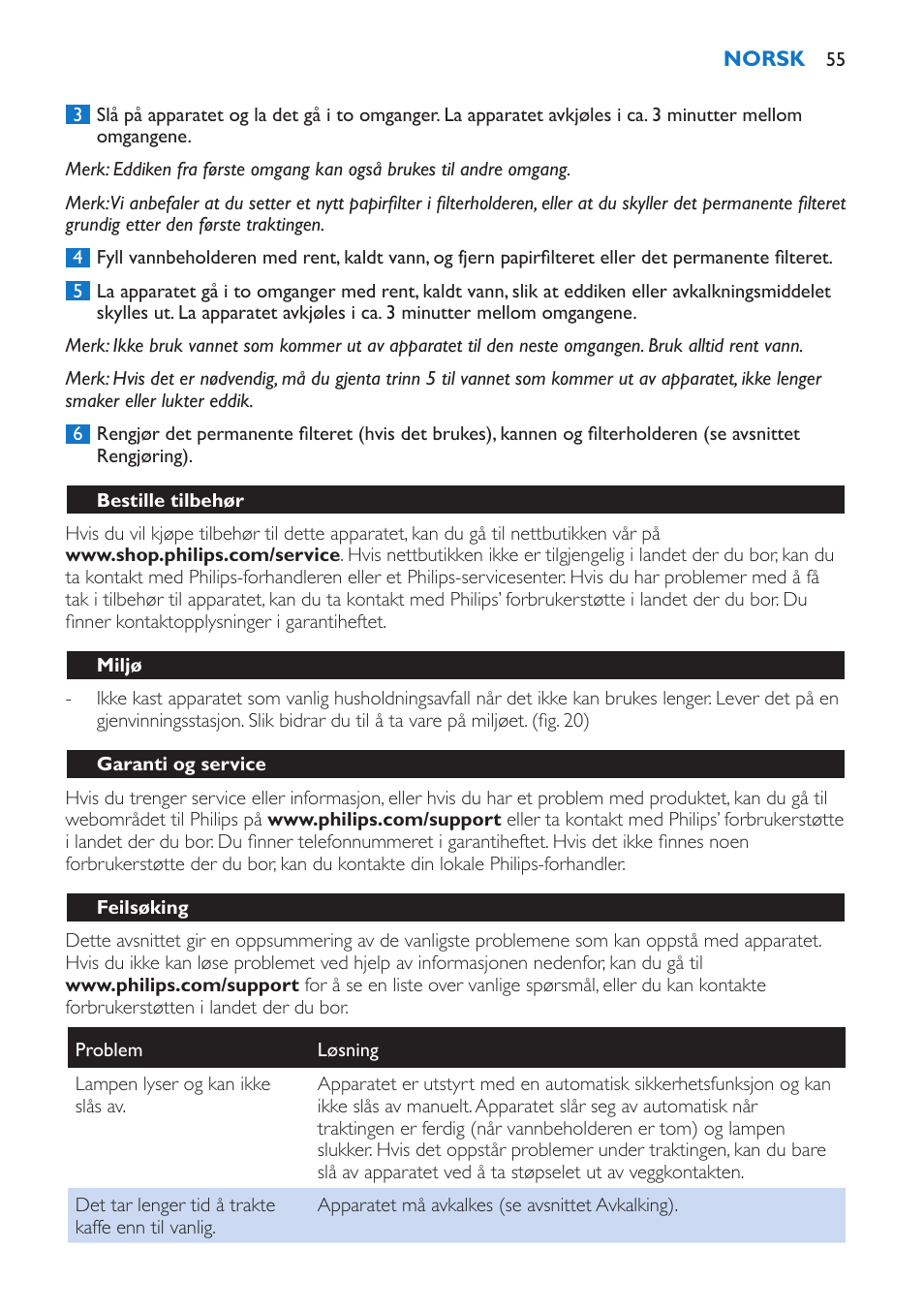 Philips Viva Kaffeemaschine User Manual | Page 55 / 84