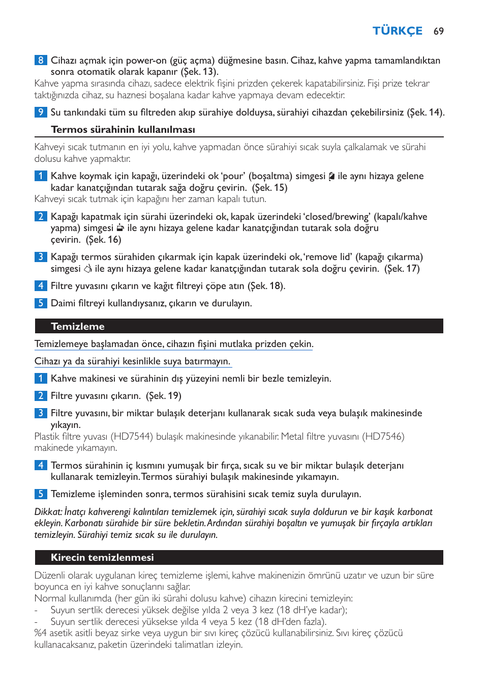 Philips Viva Kaffeemaschine User Manual | Page 69 / 84